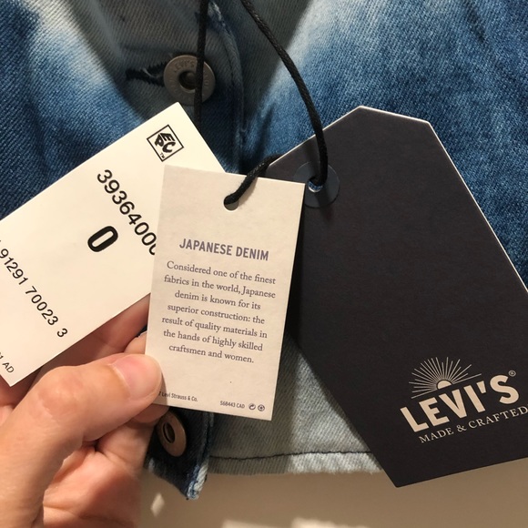 Levi’s Made & Crafted Denim Tie Dye Crop Top - Picture 3 of 6